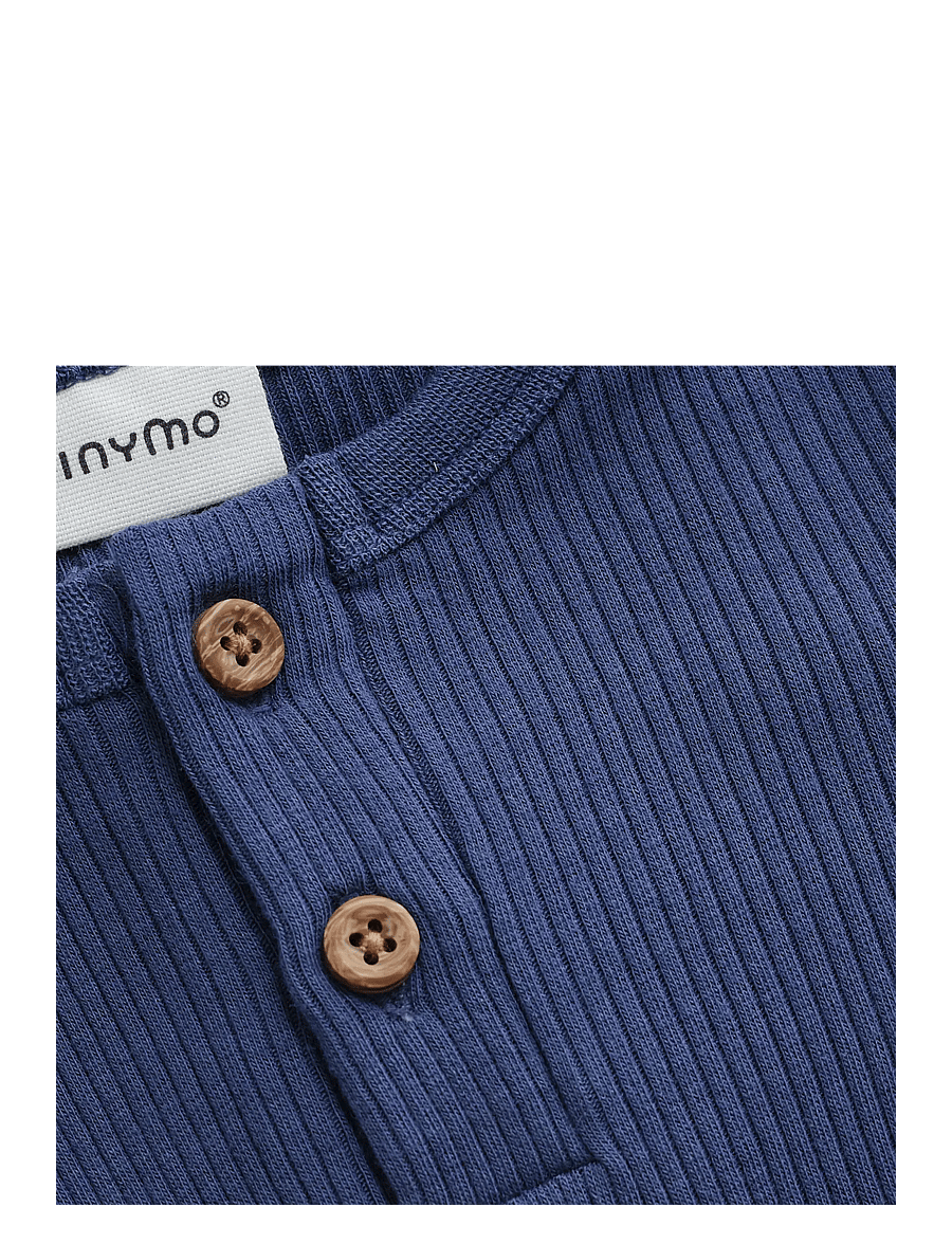 Minymo - Body LS Rib - lange mouwen - vintage indigo - 3