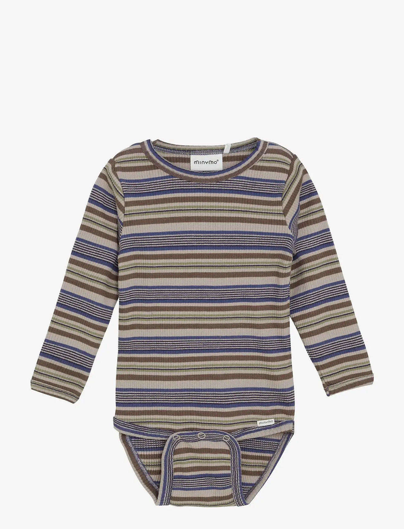 Minymo - Body LS Y/D Rib - langærmede bodyer - parisian night - 0