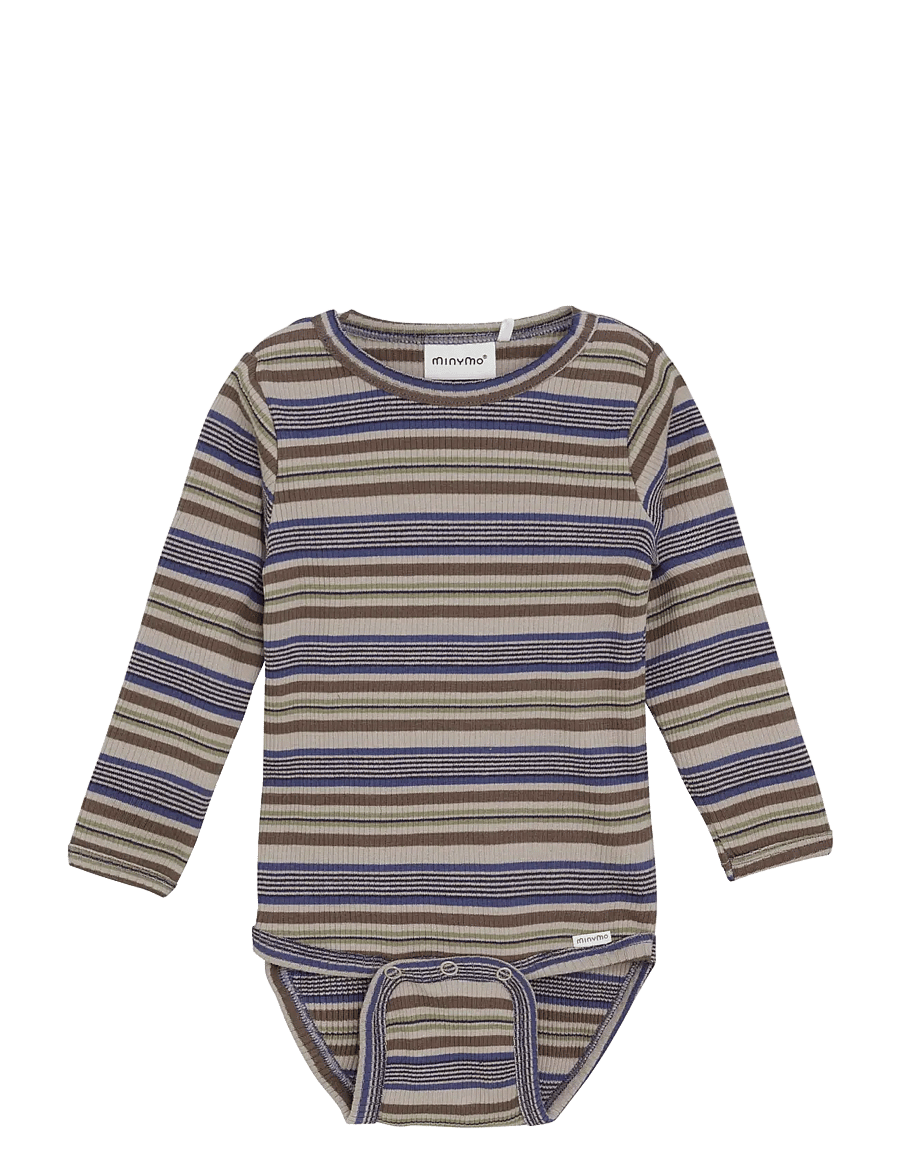 Minymo - Body LS Y/D Rib - long-sleeved bodies - parisian night - 0