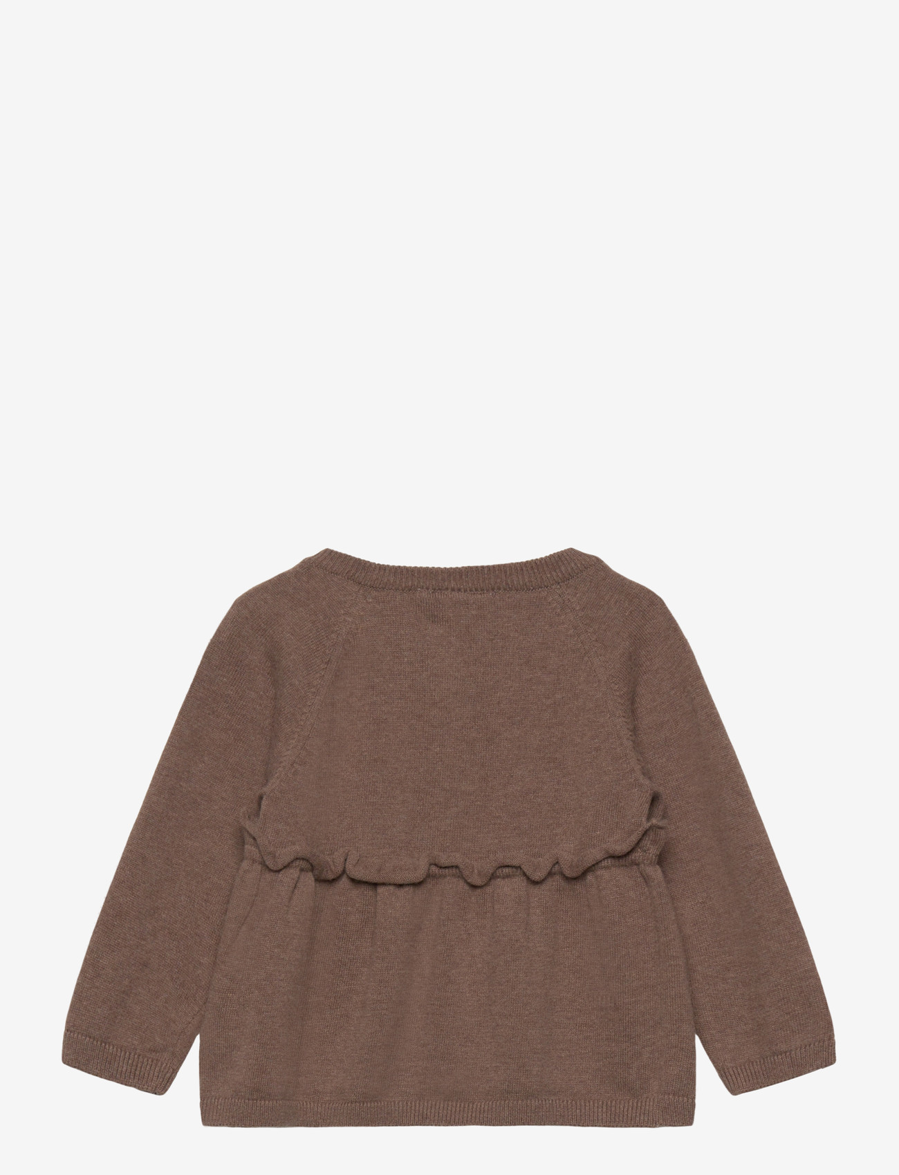 Minymo - Cardigan Knit - dark brown melange - 1