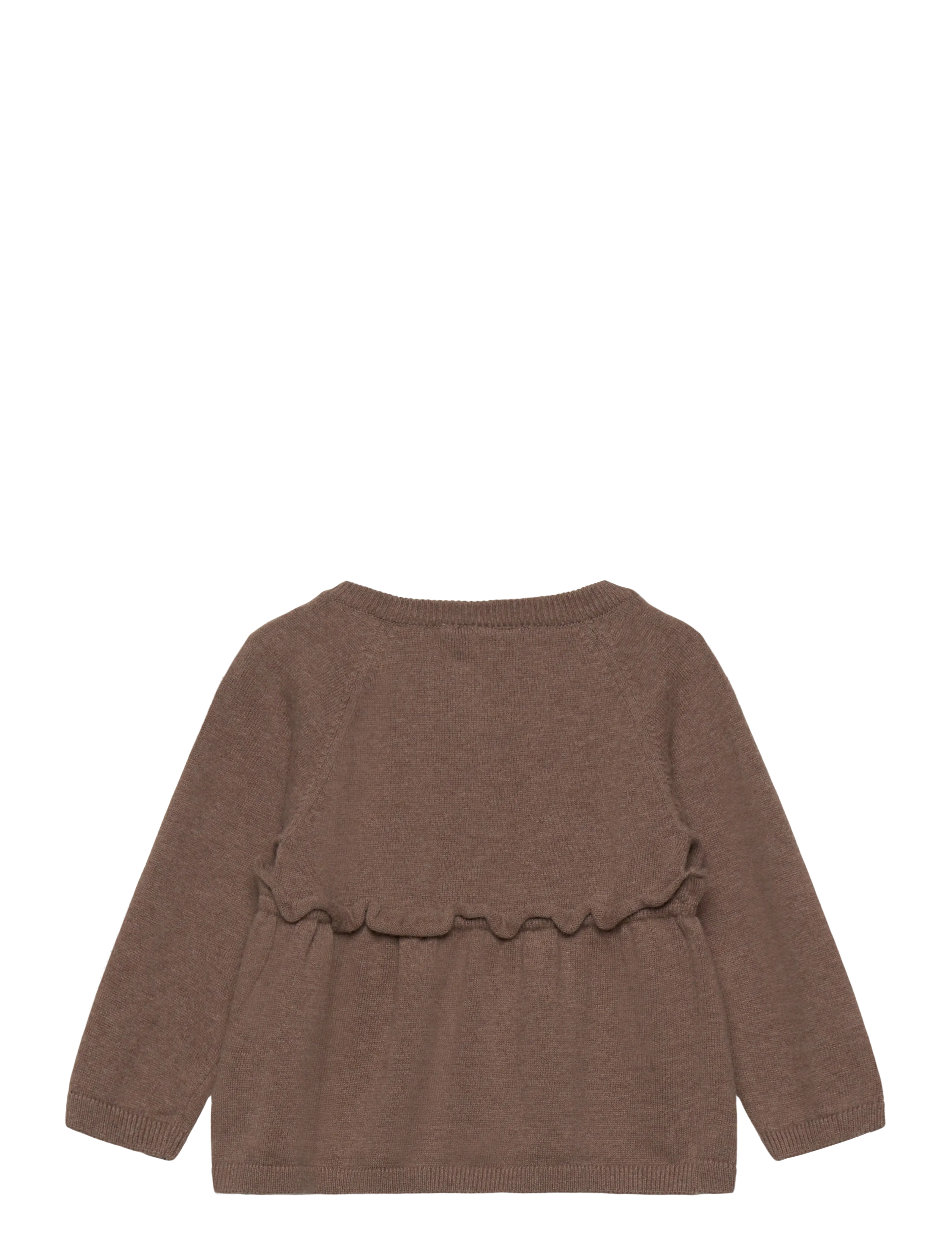 Minymo - Cardigan Knit - dark brown melange - 1