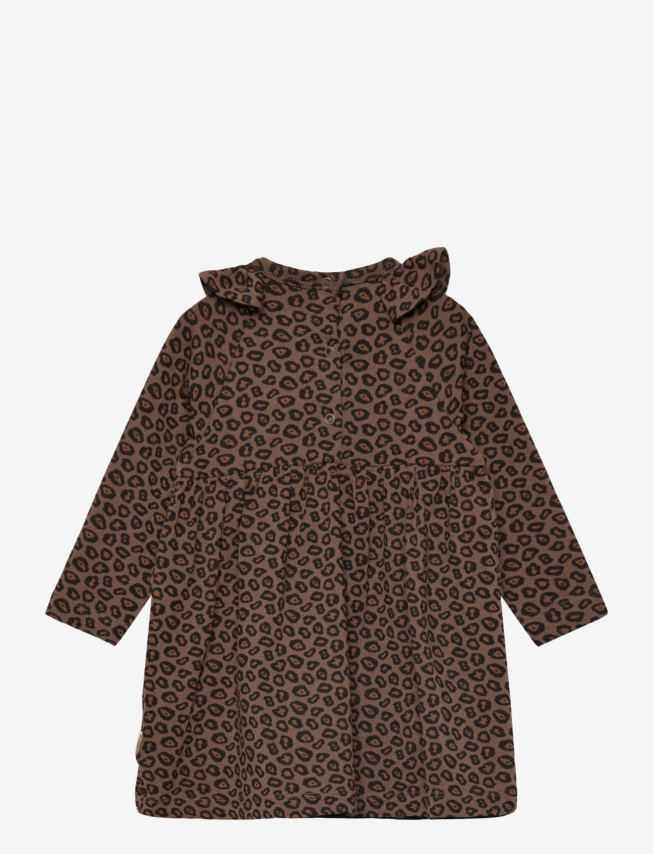 Minymo - Dress LS AOP - langærmede babykjoler - chocolate chip - 1
