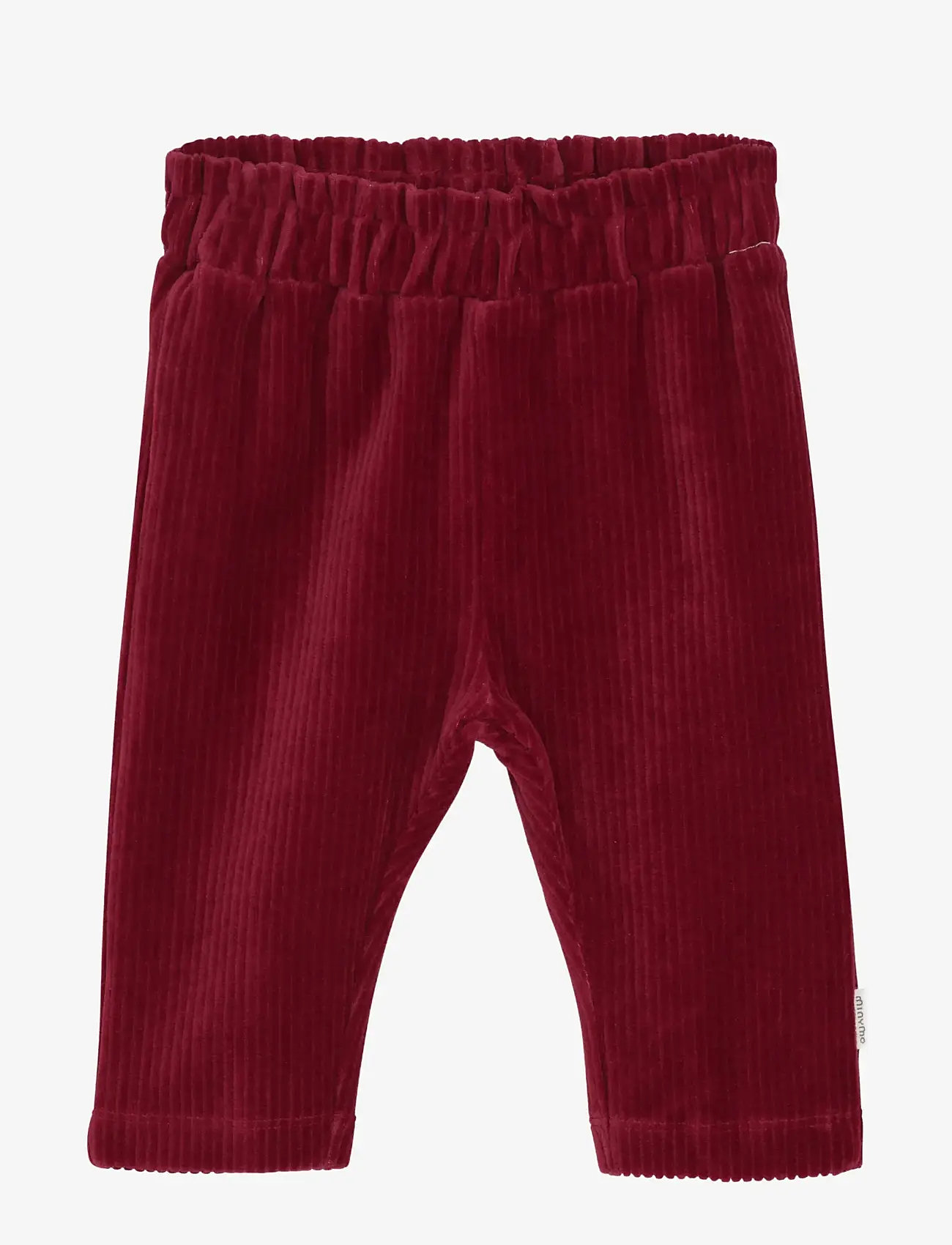 Minymo - Pants Velour - sügisesed riided - rio red - 0
