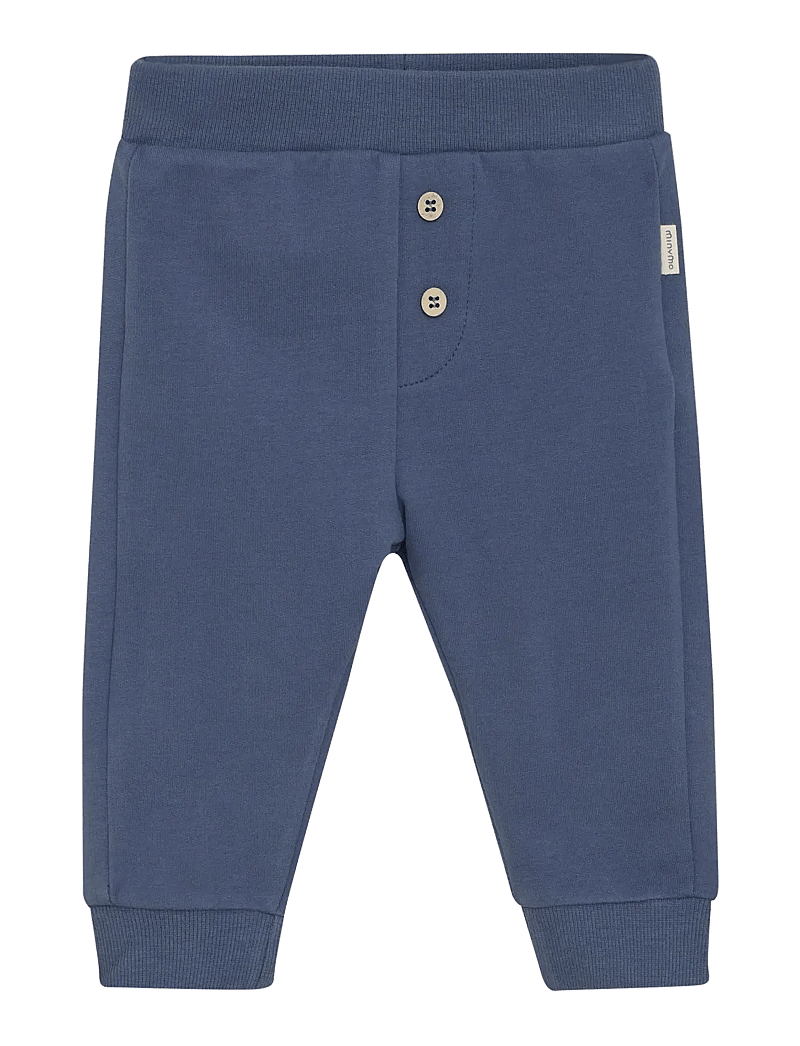 Minymo - Pants Sweat - sweatpants - vintage indigo - 1