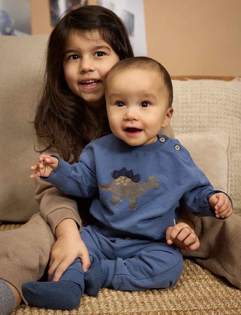 Minymo - Pants Sweat - sweatpants - vintage indigo - 0