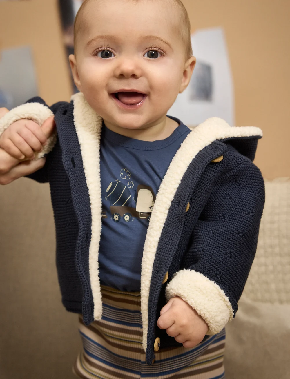 Minymo - Pants Y/D Rib - babyhosen - parisian night - 0