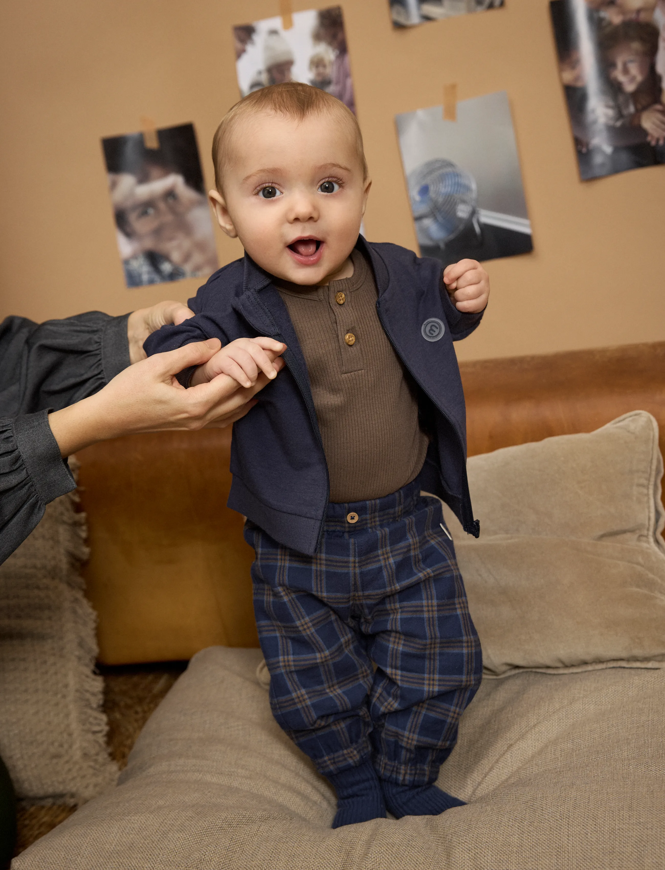 Minymo Pants Check - Hosen - PARISIAN NIGHT / navy