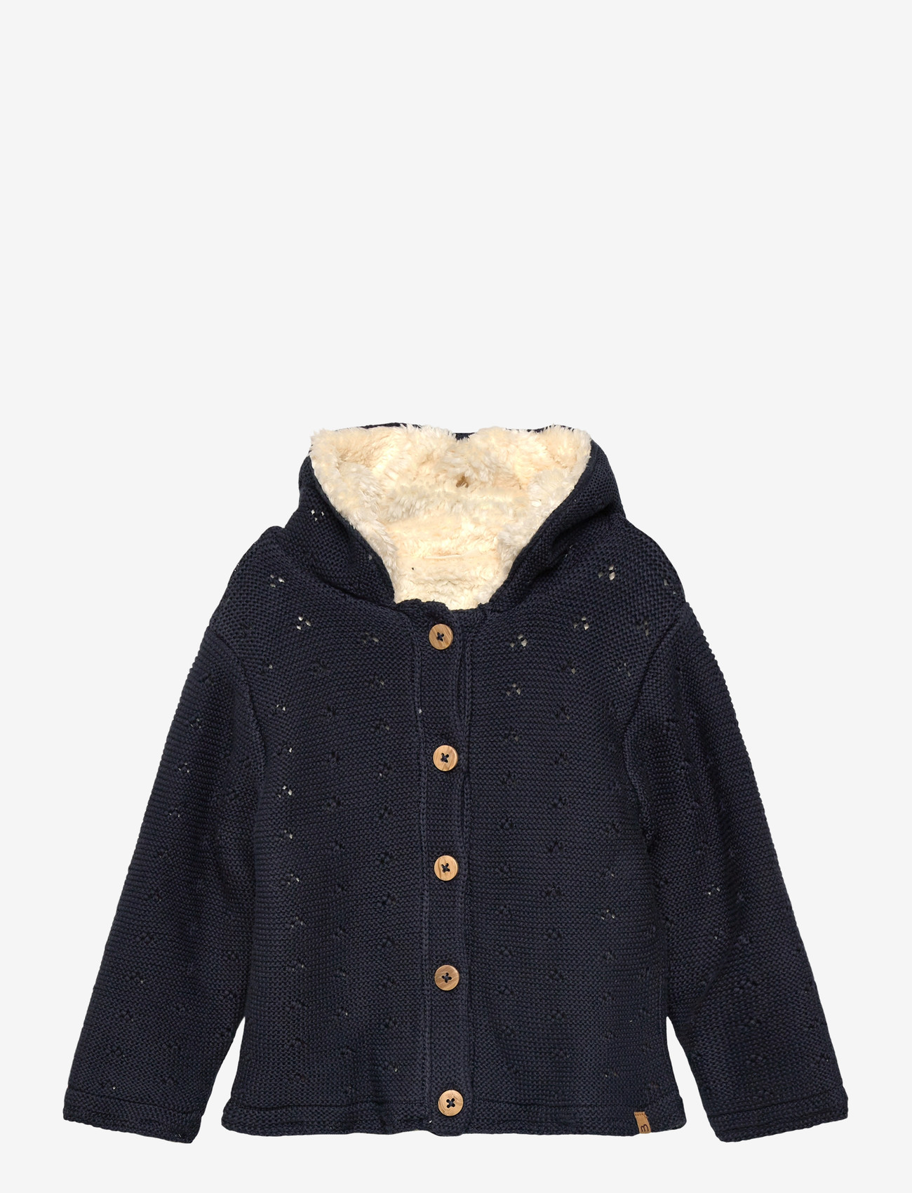 Minymo - Jacket Knit w. Teddy Lining - dunjakker - parisian night - 0