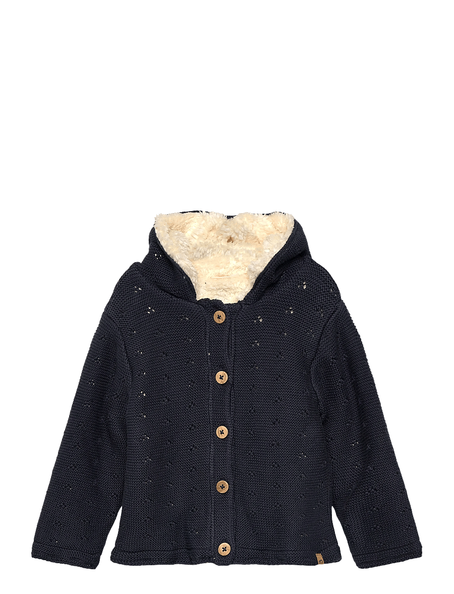 Minymo - Jacket Knit w. Teddy Lining - dūnu jakas - parisian night - 0