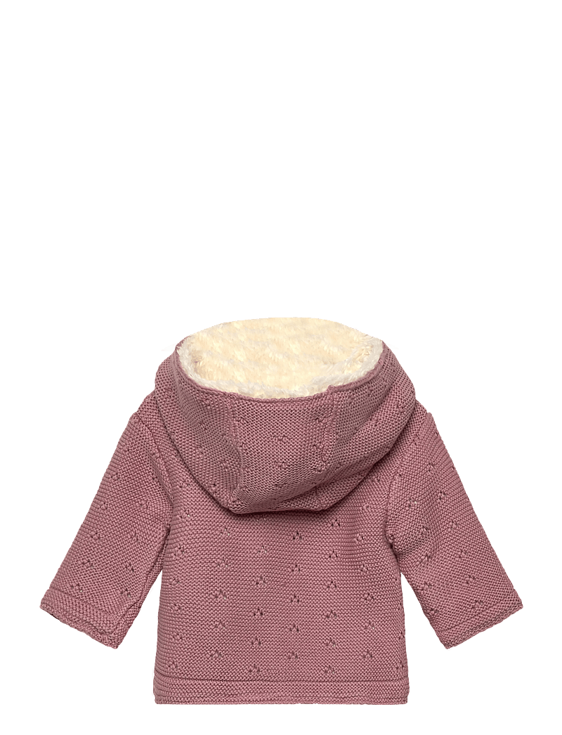 Minymo - Jacket Knit w. Teddy Lining - dunjakker - woodrose - 1