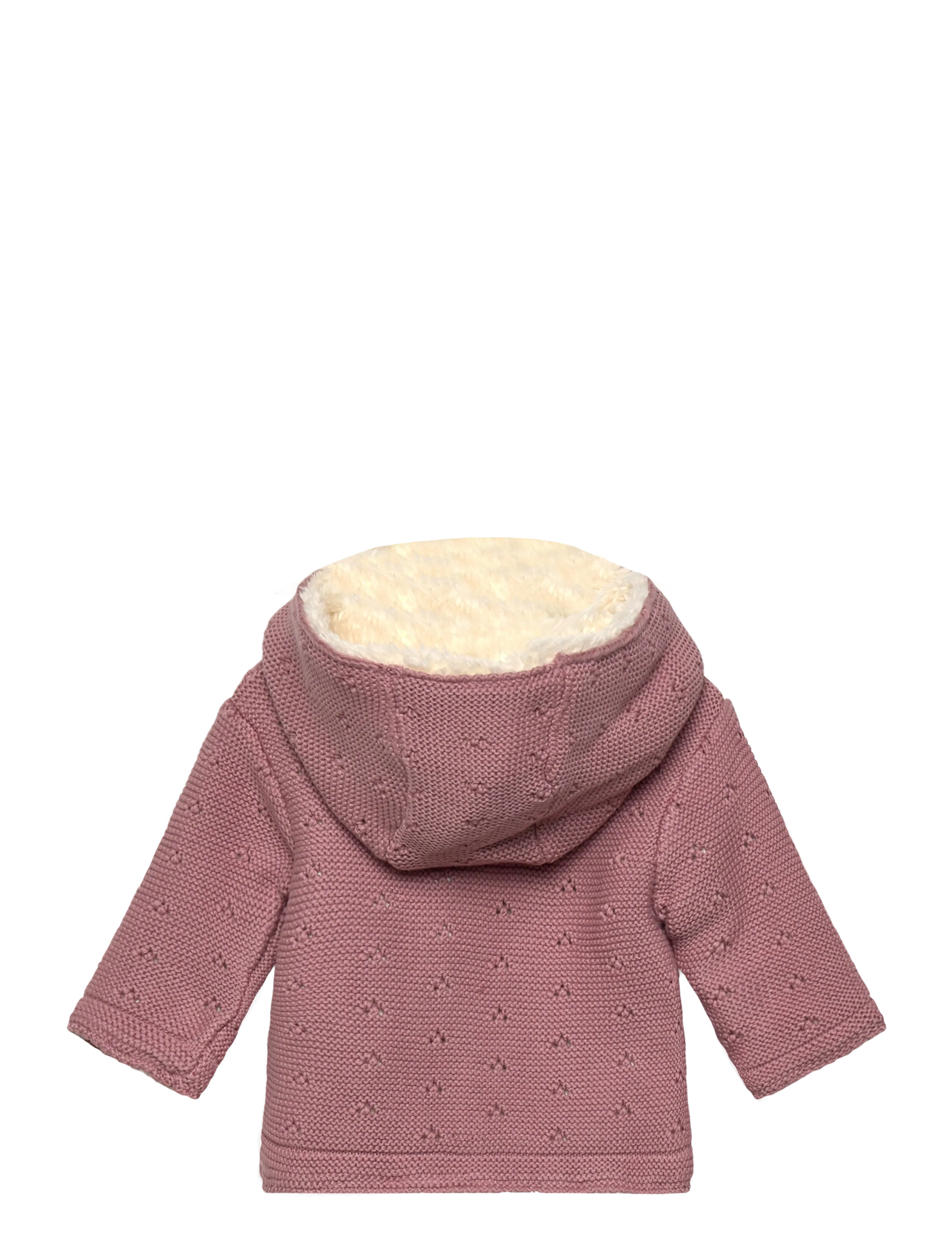 Minymo - Jacket Knit w. Teddy Lining - laveste priser - woodrose - 1
