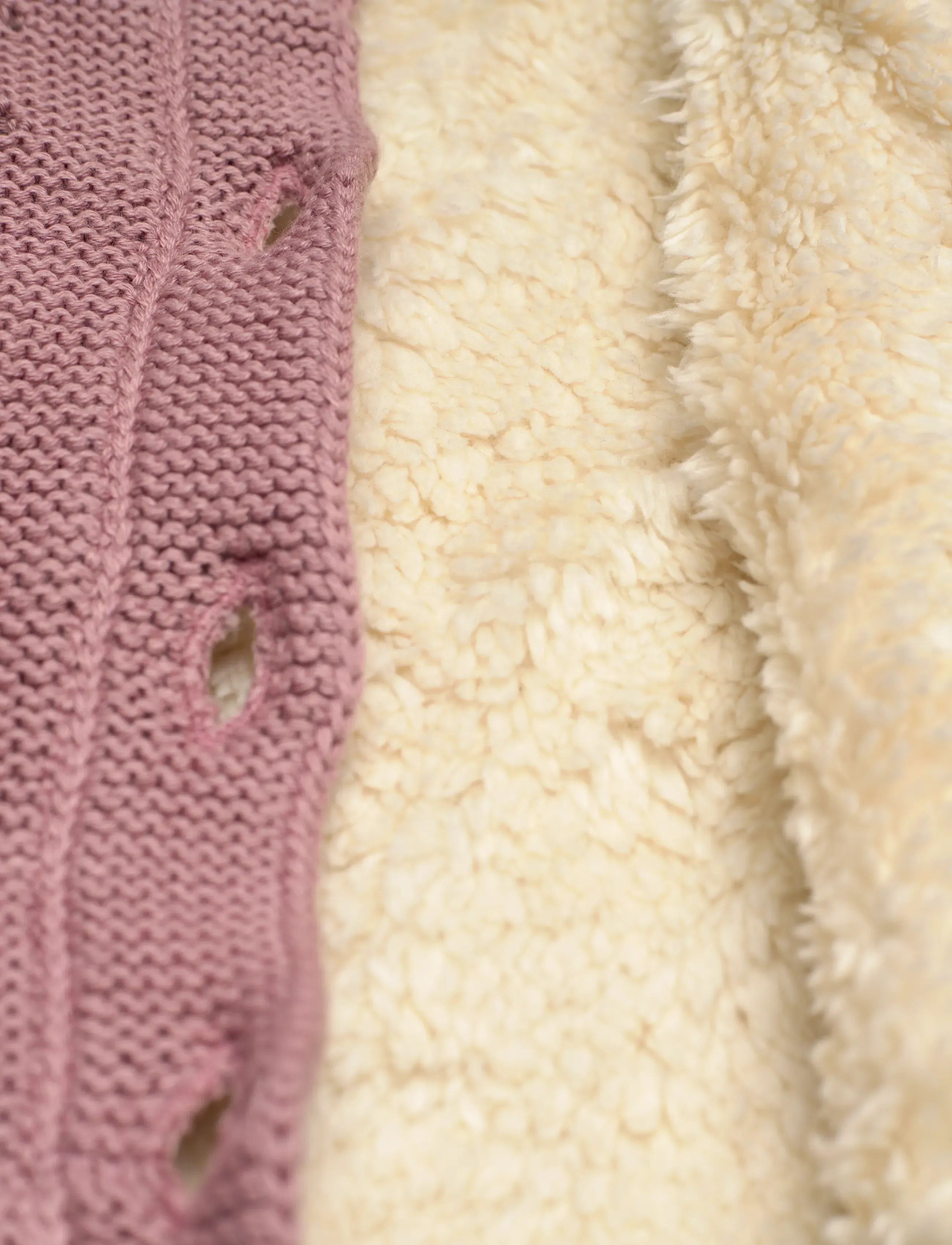 Minymo - Jacket Knit w. Teddy Lining - laveste priser - woodrose - 3