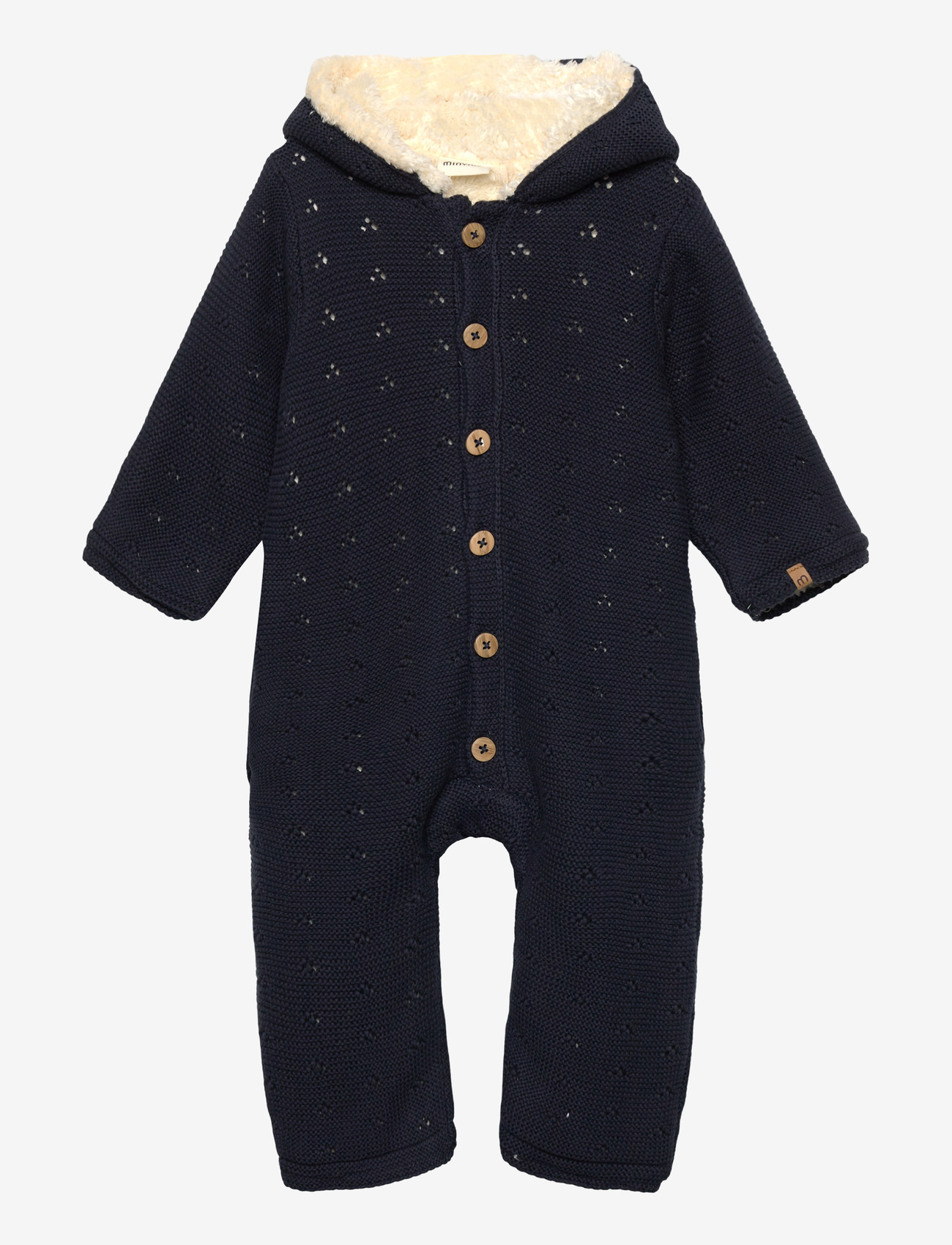 Minymo - Suit Knit w. Teddy Lining - fleeceoveraller - parisian night - 0