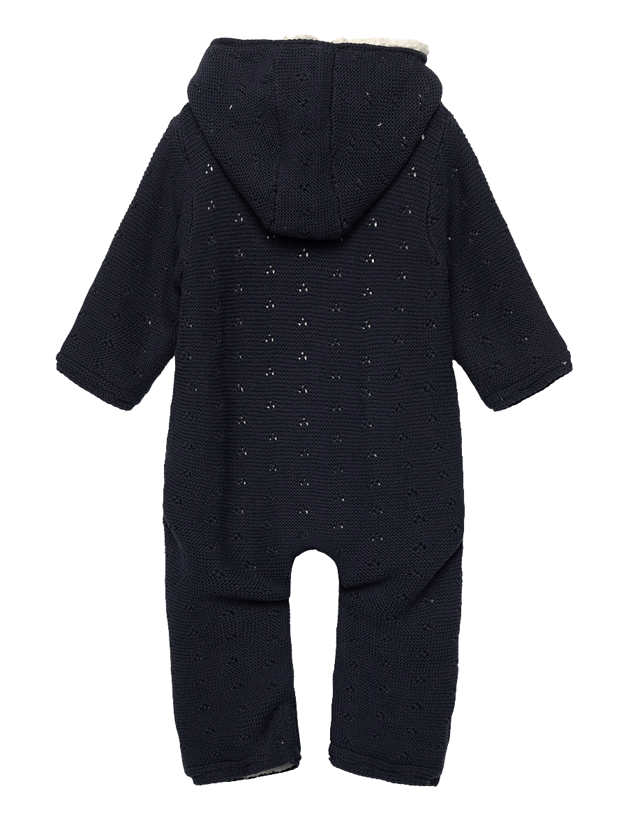 Minymo - Suit Knit w. Teddy Lining - fleecedragter - parisian night - 1