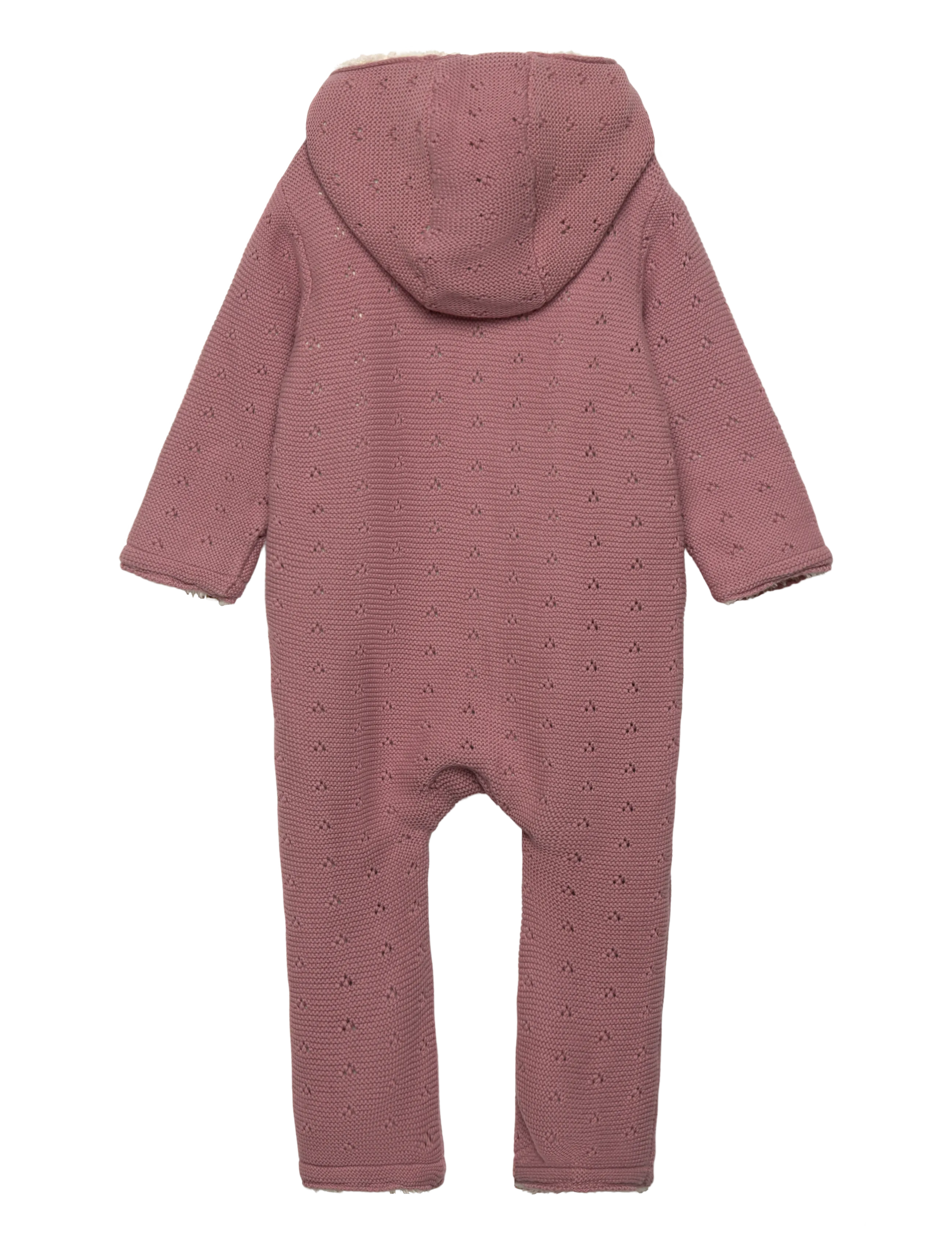 Minymo - Suit Knit w. Teddy Lining - fleece overalls - woodrose - 1