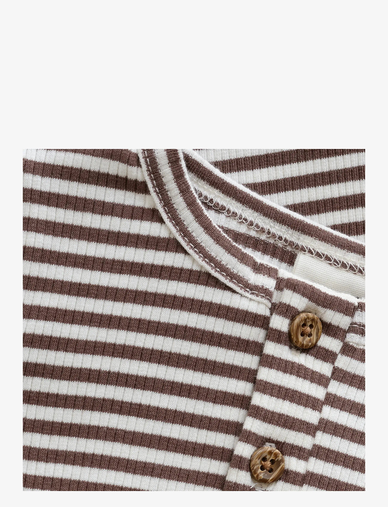 Minymo - Body LS Y/D Rib - langærmede heldragter - chocolate chip - 3