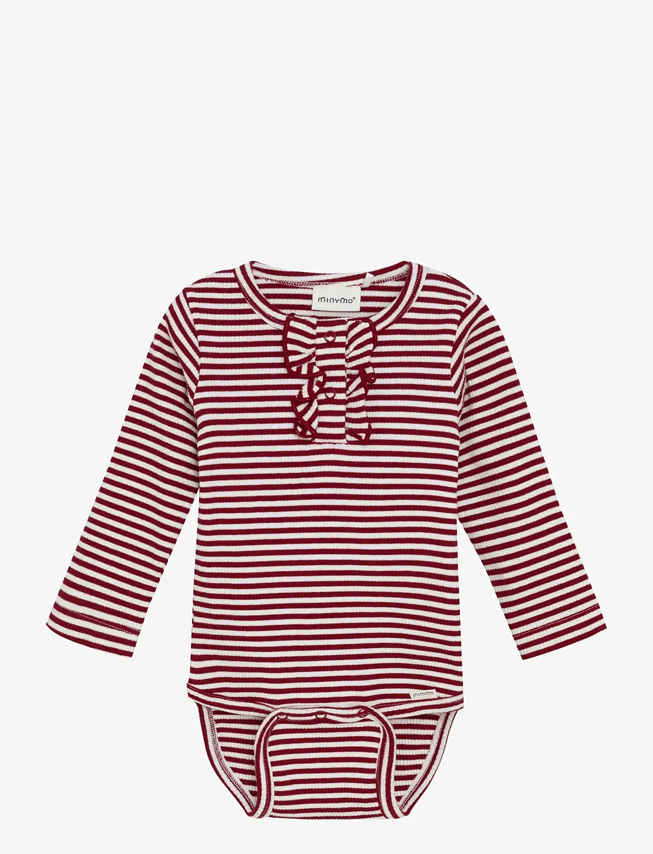 Minymo - Body LS Y/D Rib - langærmede bodyer - rio red - 0