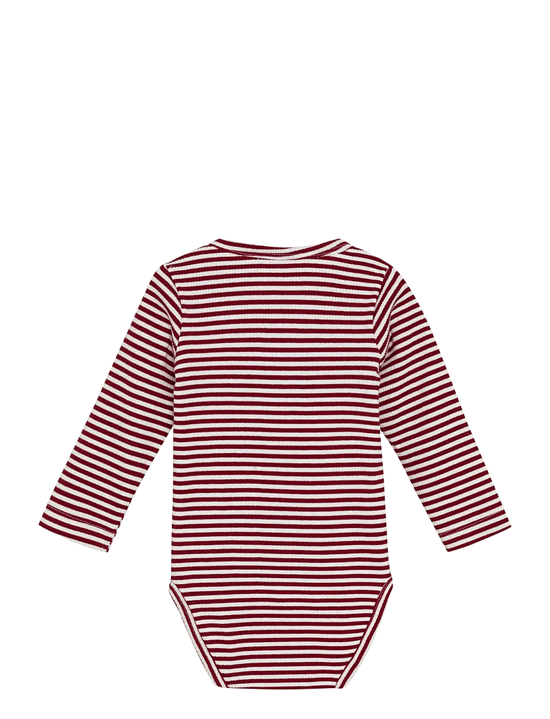 Minymo - Body LS Y/D Rib - langærmede bodyer - rio red - 1