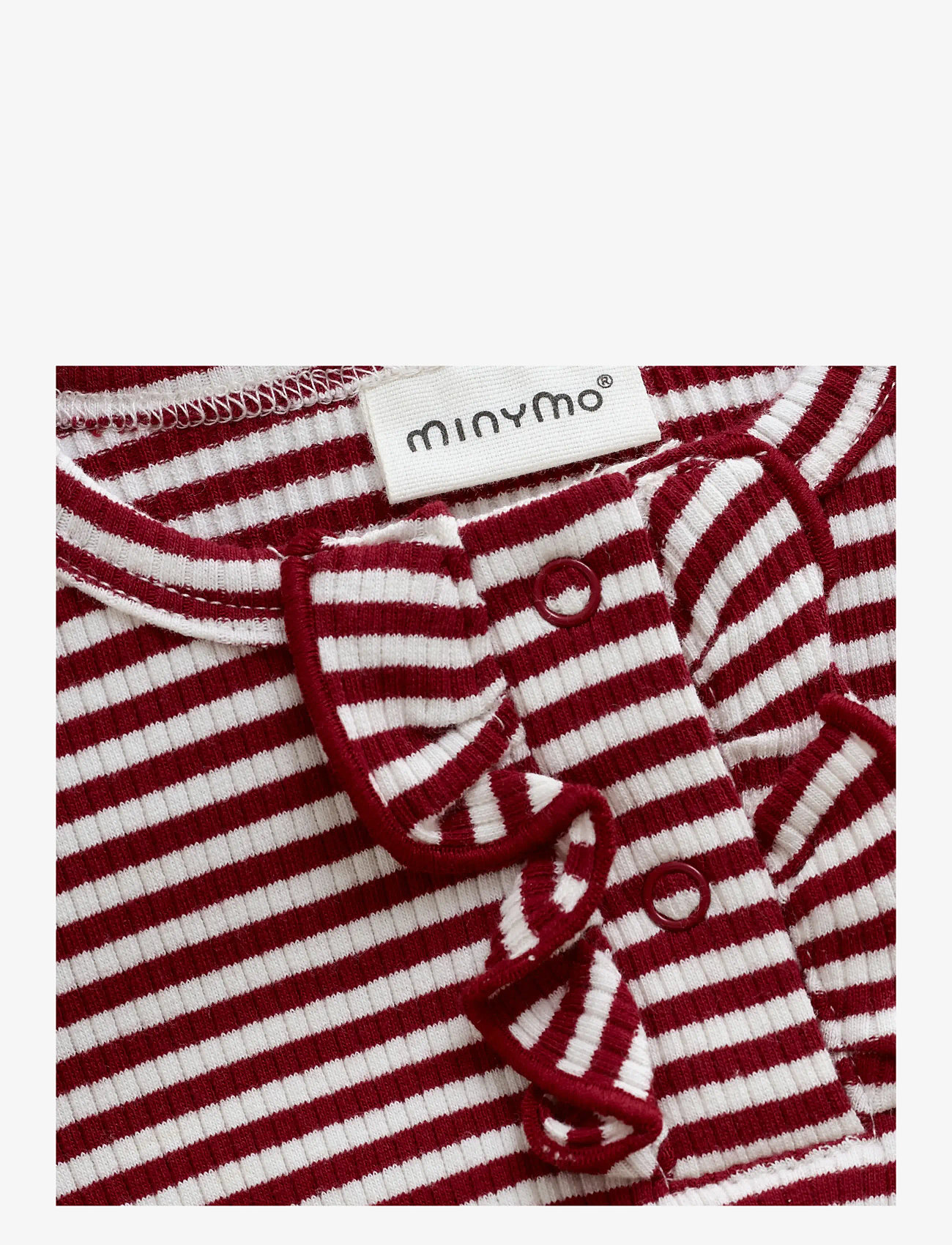 Minymo - Body LS Y/D Rib - langærmede bodyer - rio red - 2