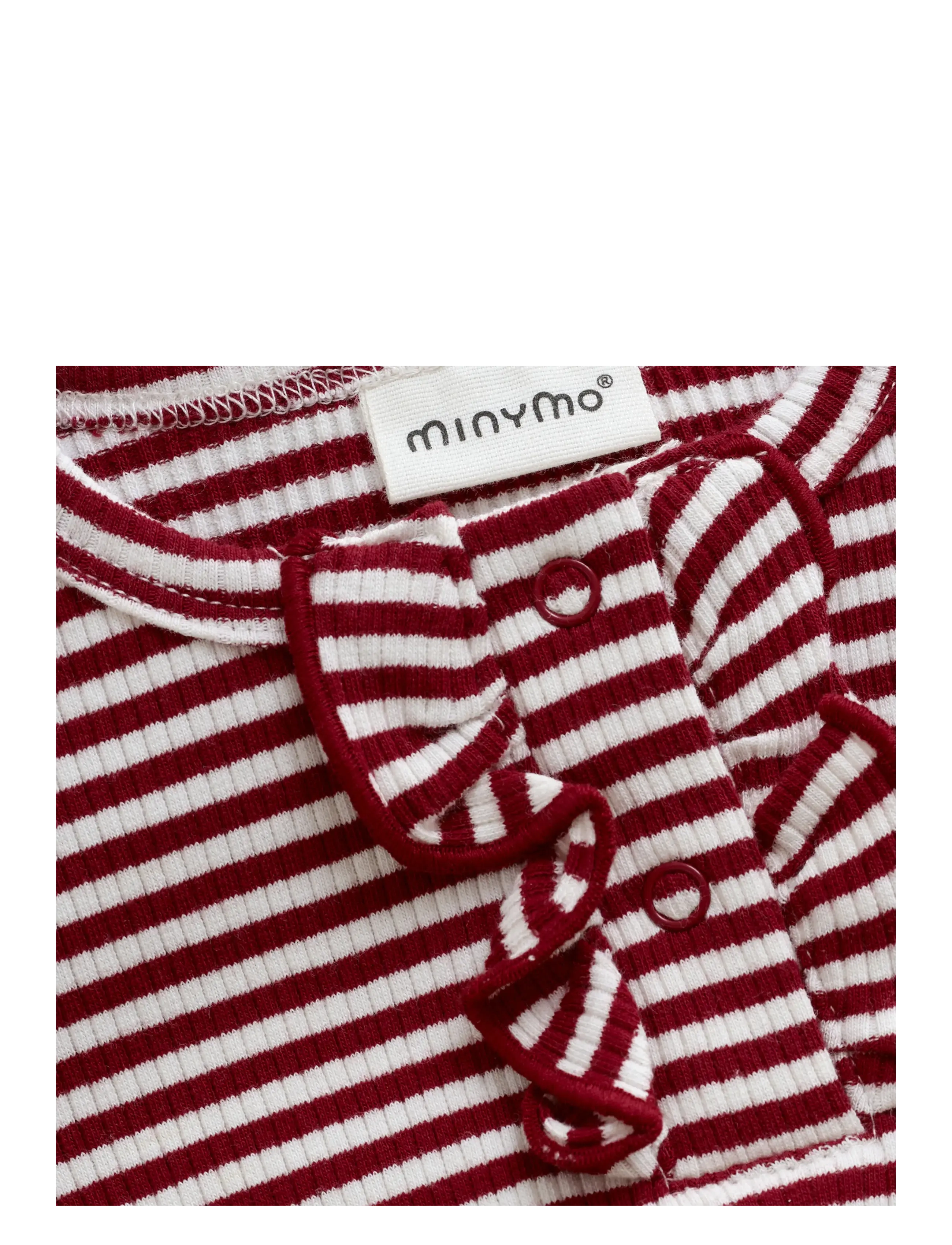 Minymo - Body LS Y/D Rib - rio red - 2