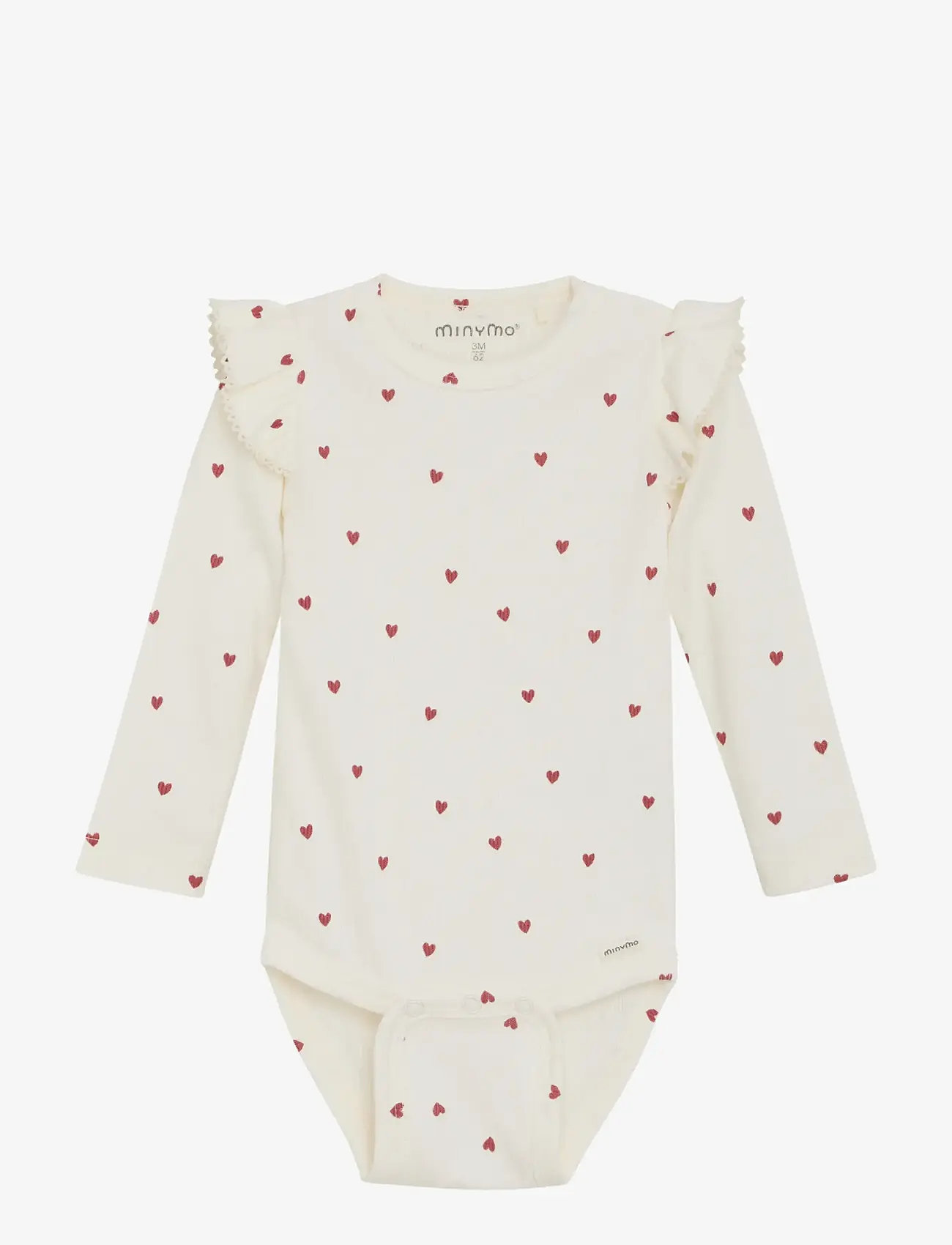 Minymo - Body LS AOP Rib - eggnog - 1