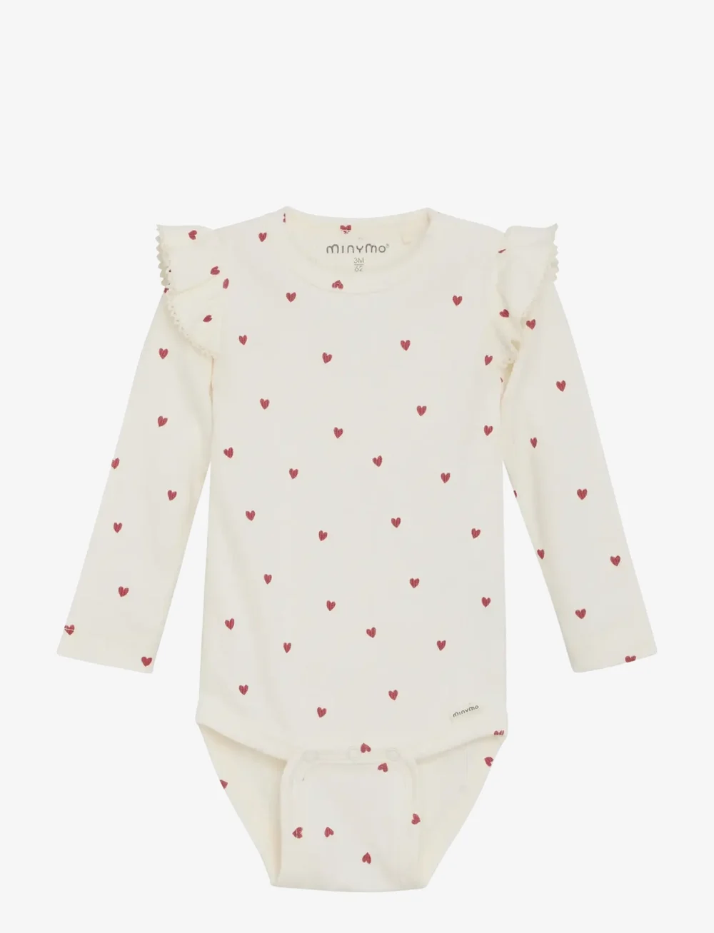 Minymo - Body LS AOP Rib - langærmede heldragter - eggnog - 1