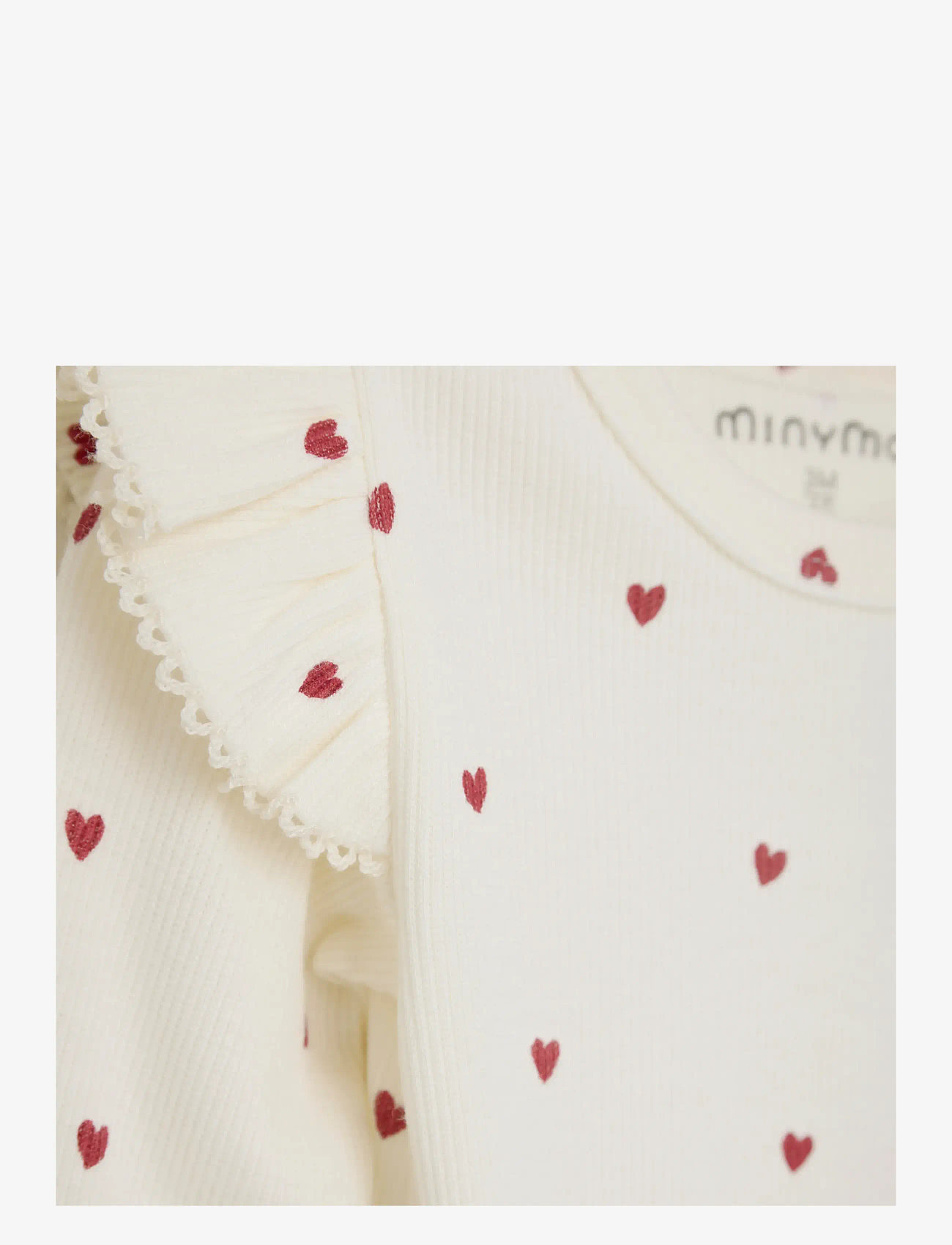 Minymo - Body LS AOP Rib - eggnog - 3