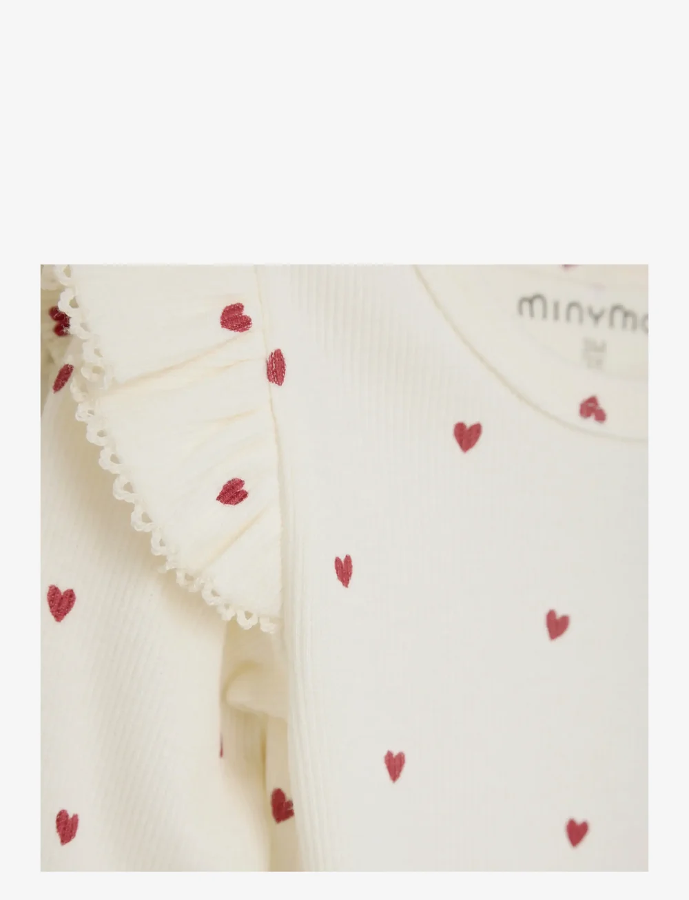 Minymo - Body LS AOP Rib - langærmede heldragter - eggnog - 3