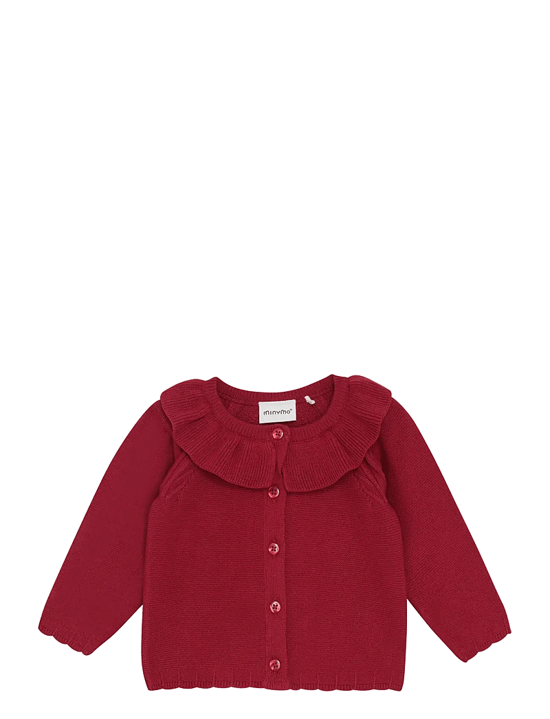 Minymo - Cardigan Knit - cardigans - rio red - 0