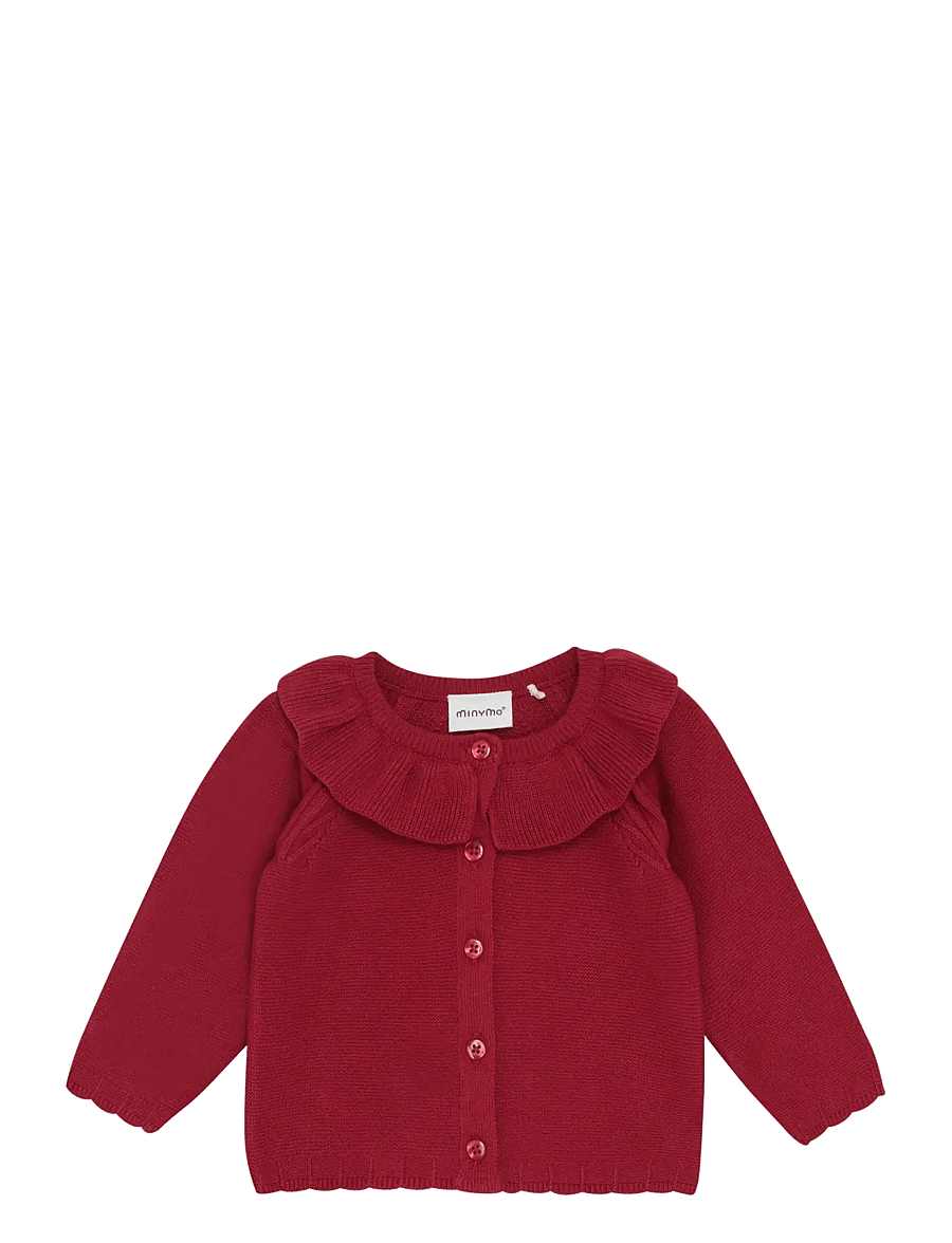 Minymo - Cardigan Knit - cardigans - rio red - 0