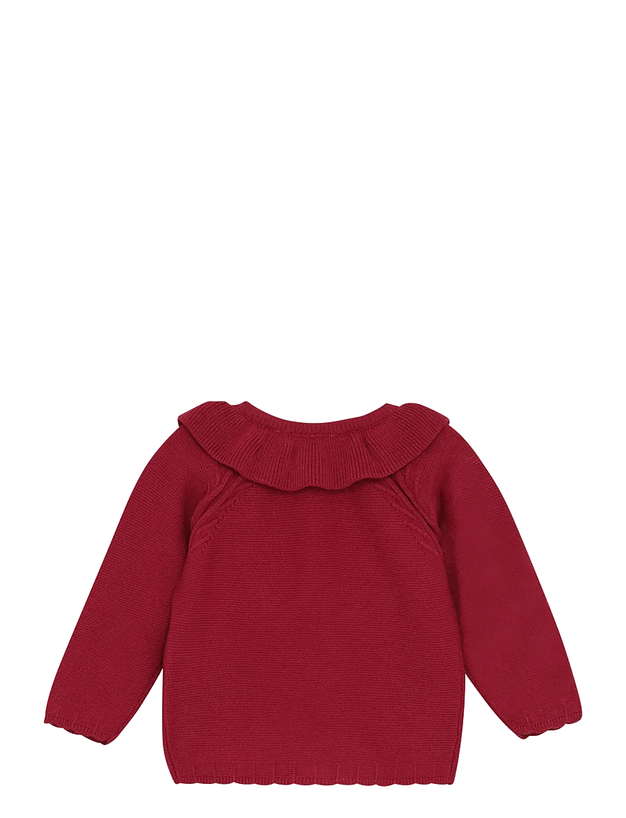 Minymo - Cardigan Knit - cardigans - rio red - 1