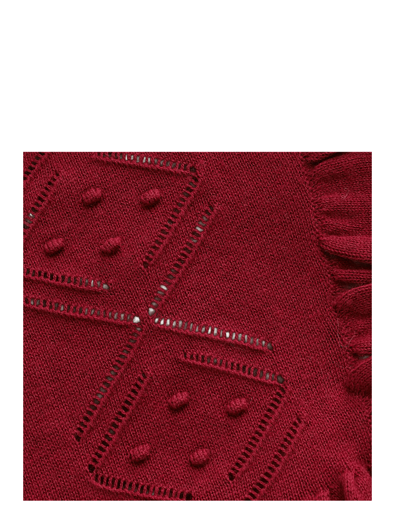 Minymo - Dress Knit - langärmelige babykleider - rio red - 2