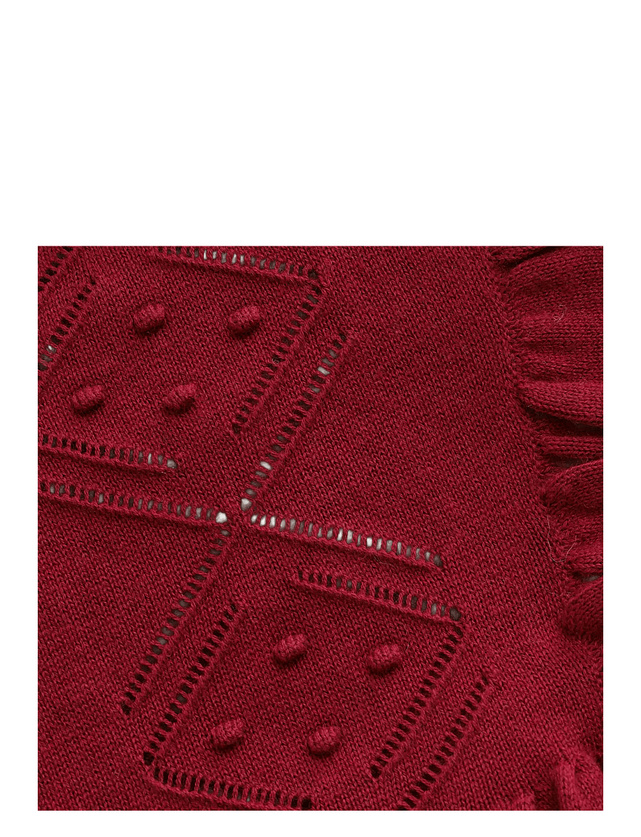 Minymo - Dress Knit - langärmelige babykleider - rio red - 2