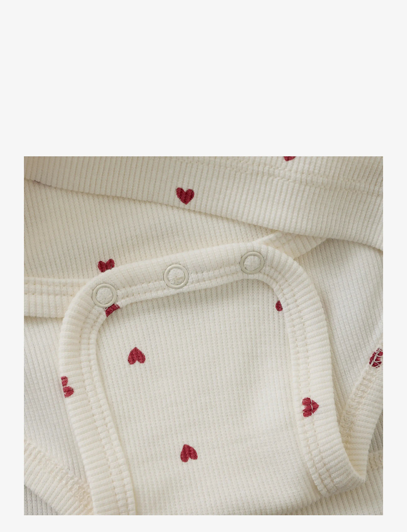 Minymo - Dress LS AOP Rib - langärmelige babykleider - eggnog - 2