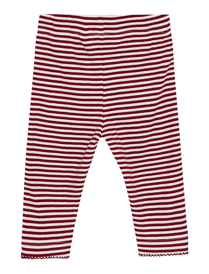Minymo - Pants Y/D Rib - babybukser - rio red - 1