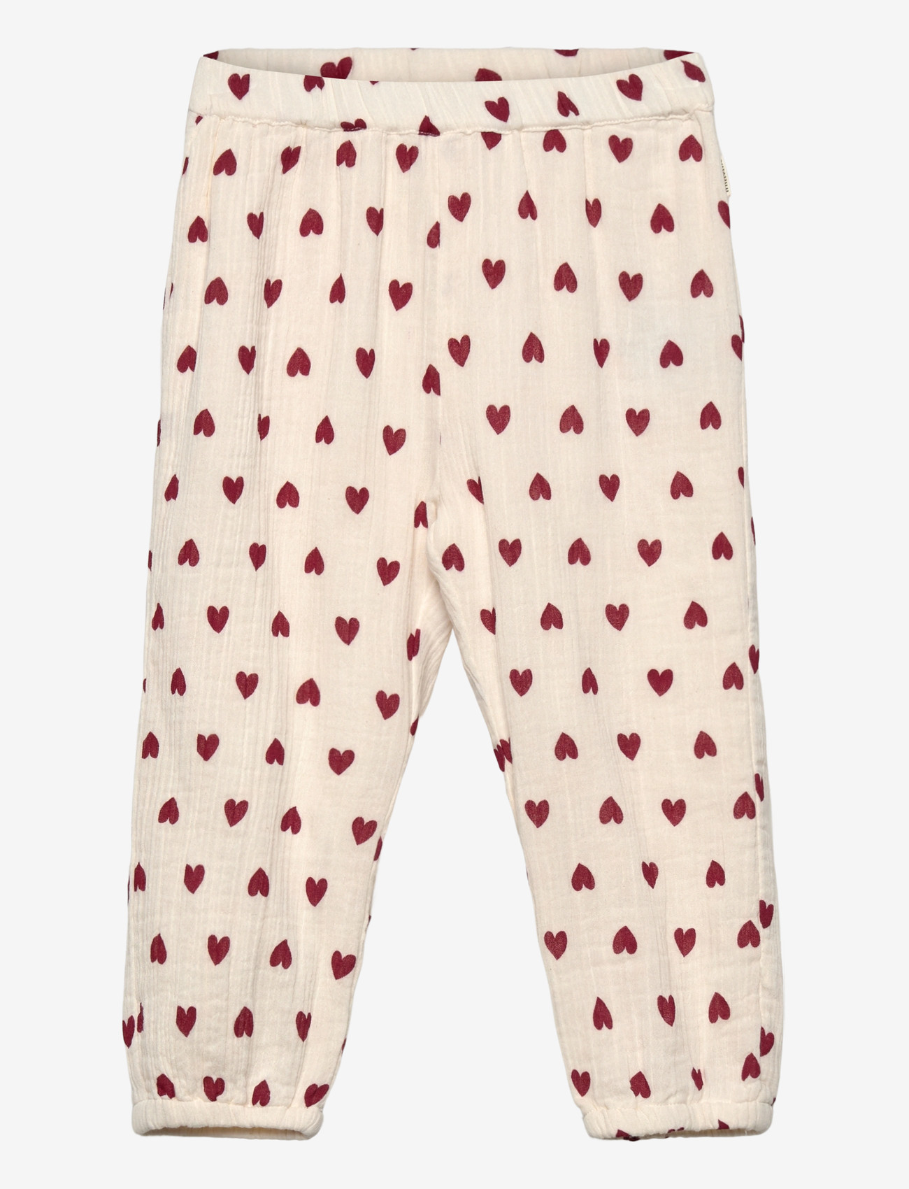 Minymo - Pants AOP - leggings - eggnog - 0