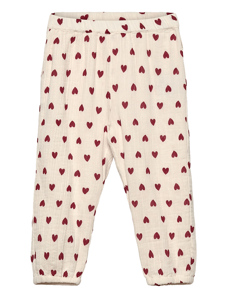 Minymo - Pants AOP - leggings - eggnog - 0