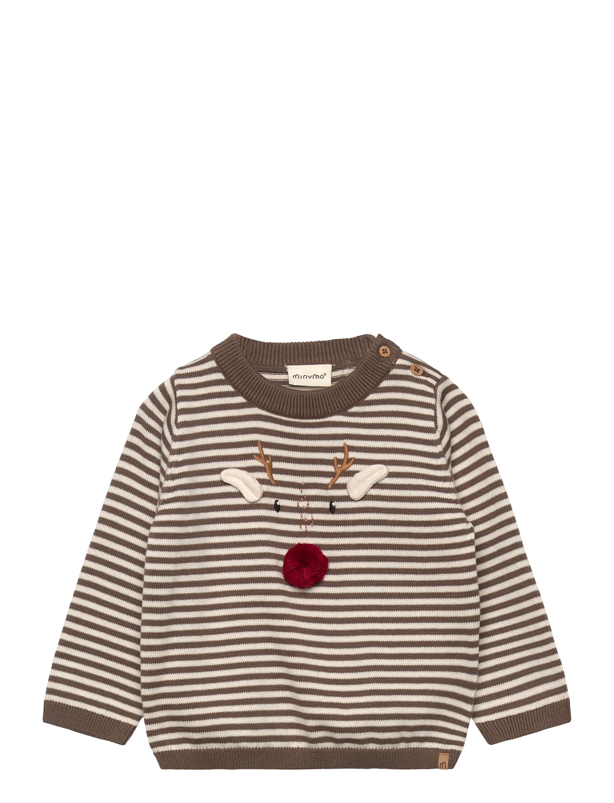 Minymo Pullover Knit, 56, Brown, Strik > Pullovere, Børn