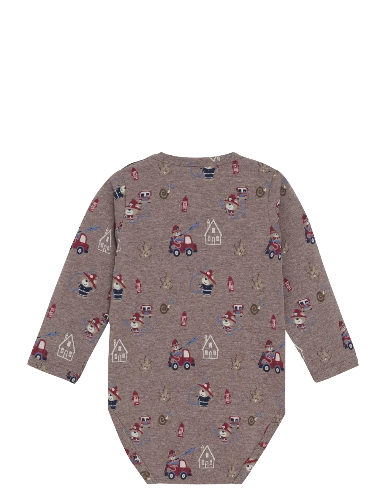 Minymo - Body LS AOP - die niedrigsten preise - dark brown melange - 2