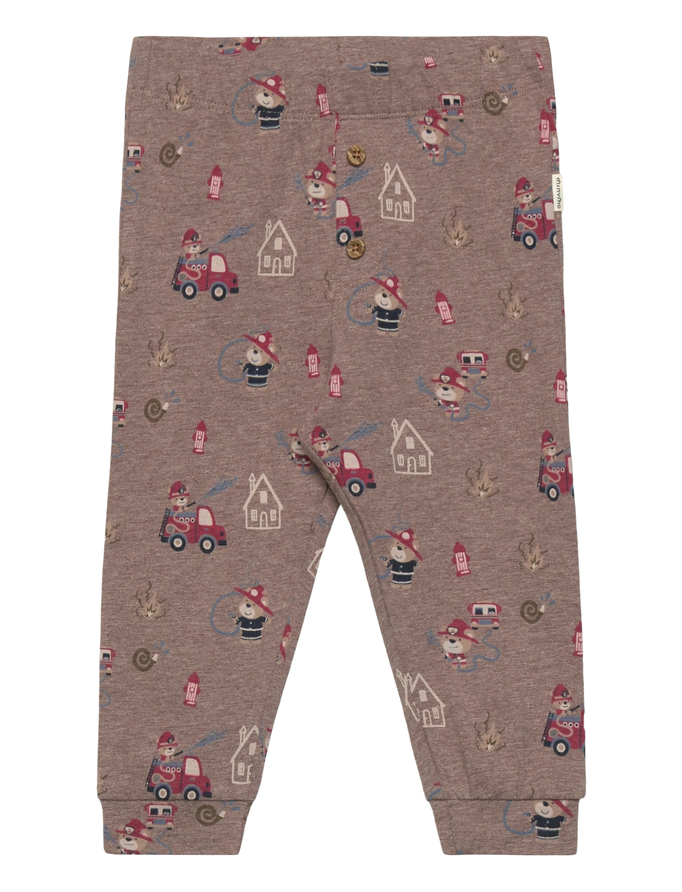 Pants AOP - DARK BROWN MELANGE