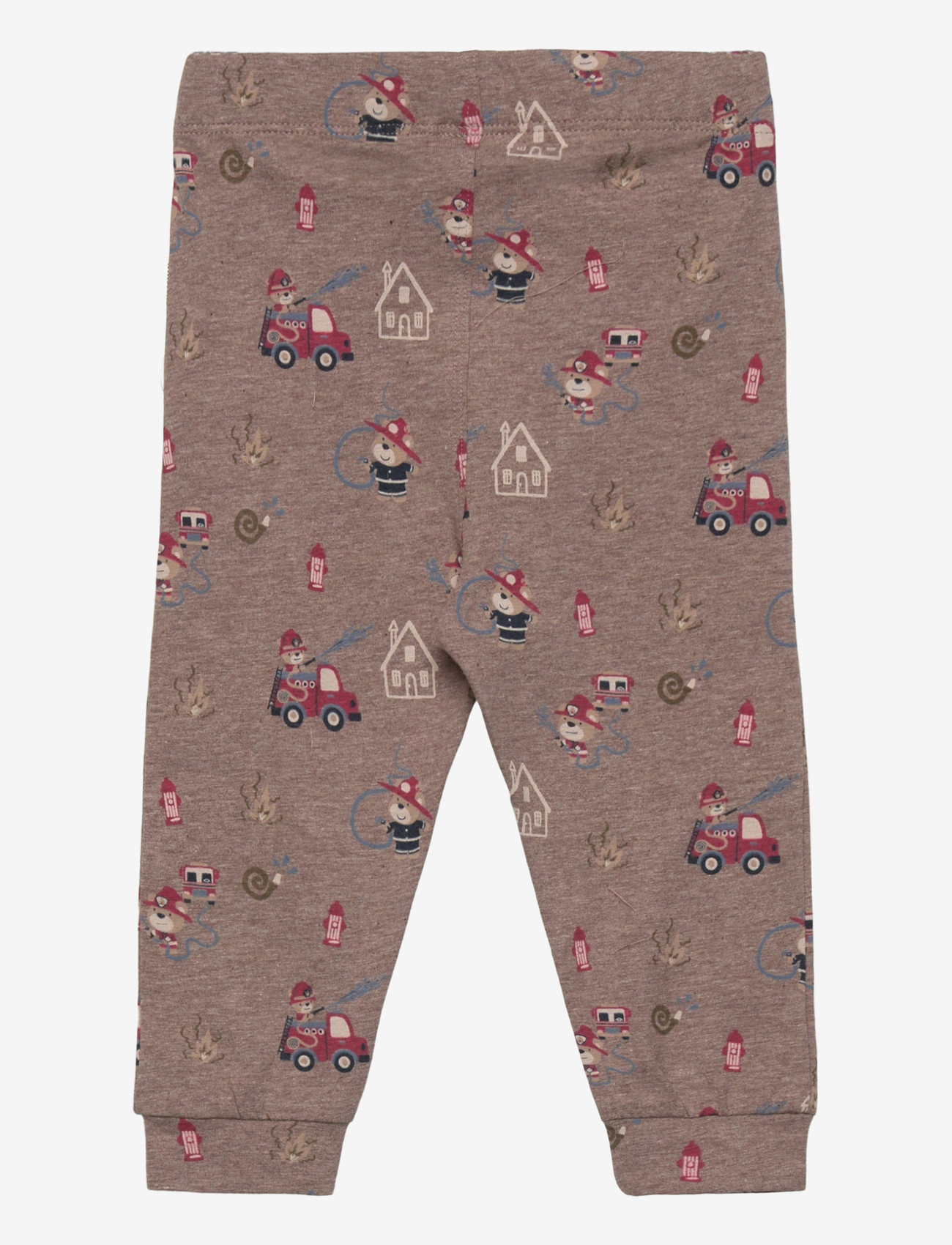 Minymo - Pants AOP - efterårstøj - dark brown melange - 1