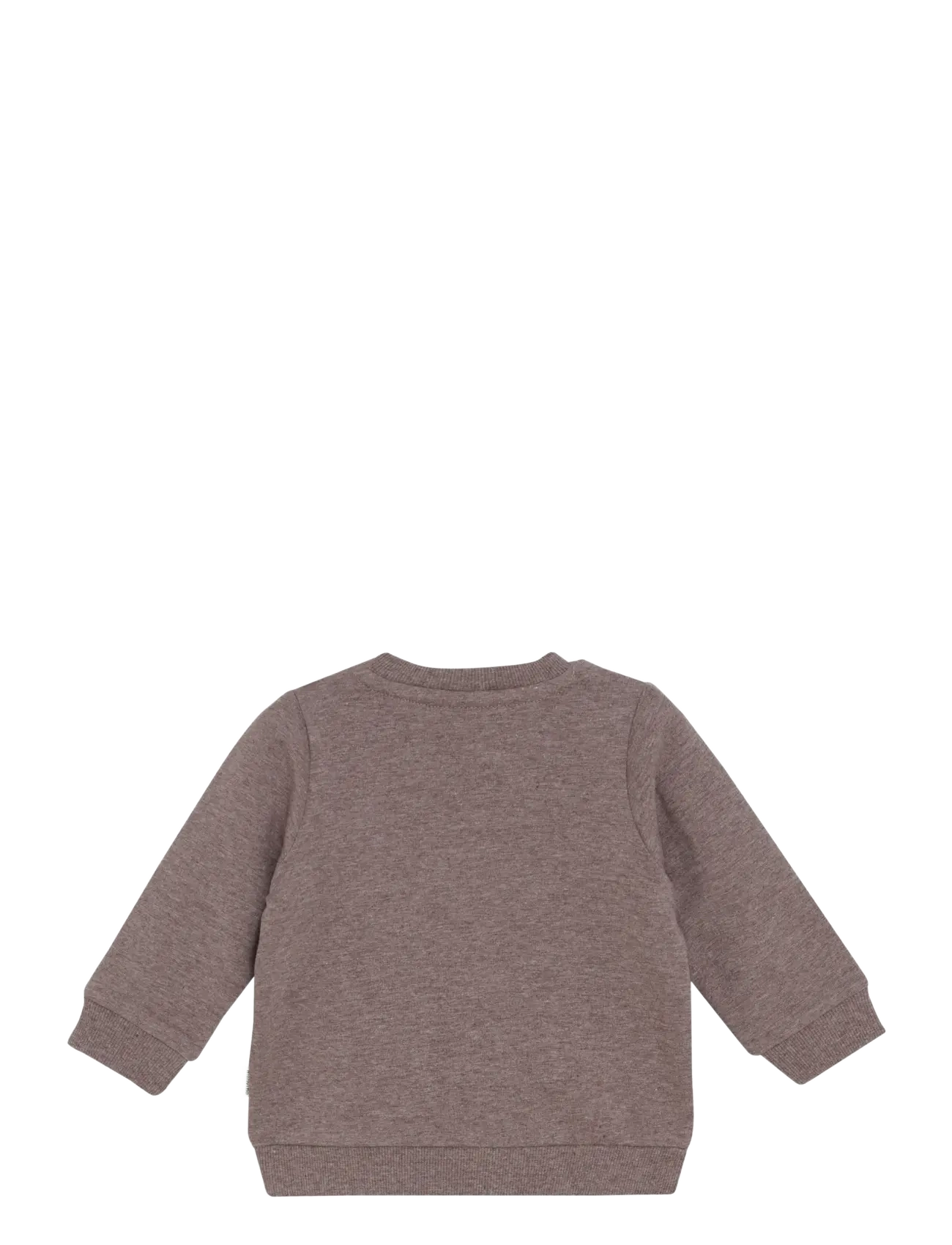 Minymo - Sweatshirt LS - sweatshirts - dark brown melange - 1