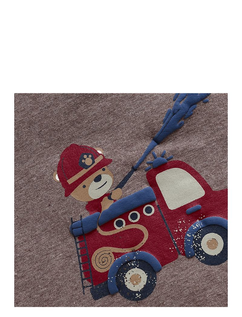 Minymo - Sweatshirt LS - sweatshirts - dark brown melange - 2