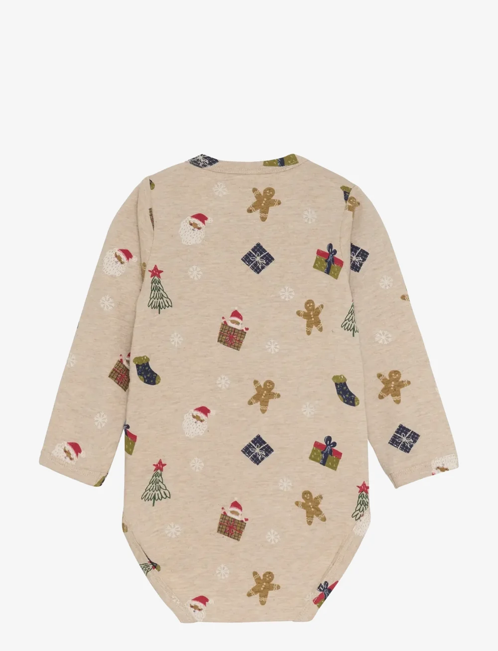 Minymo - Body LS AOP - langärmelig - beige melange - 1