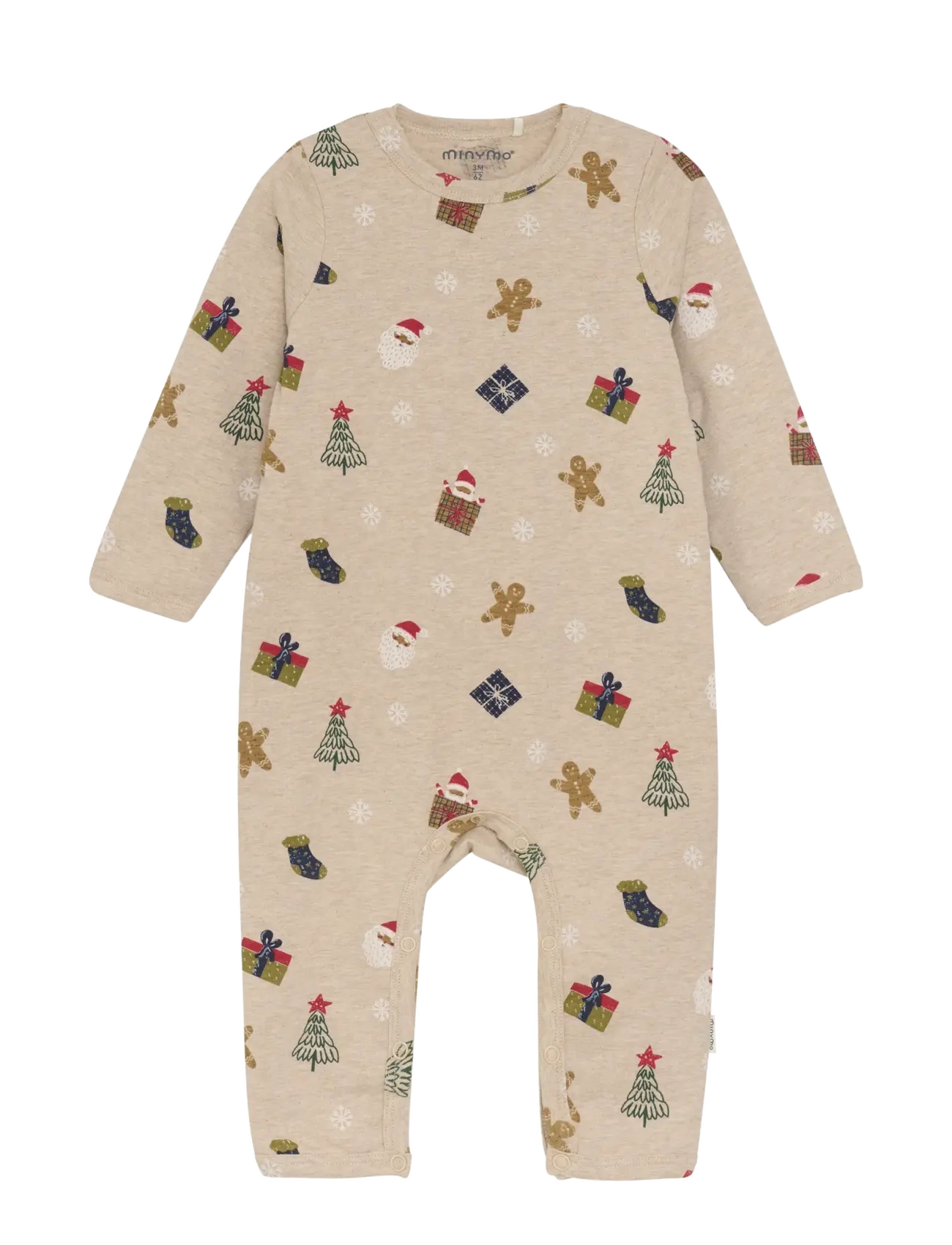 Minymo Suit LS AOP - Pikkade varrukatega - BEIGE MELANGE / beige