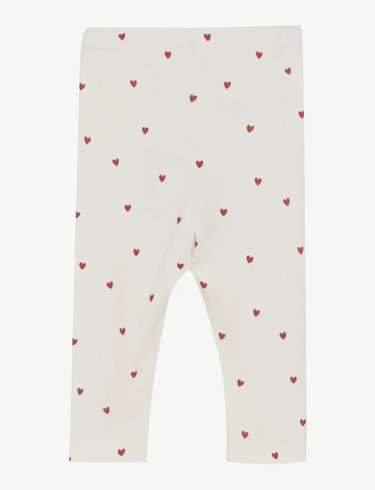 Minymo - Leggings AOP Rib - leggings - eggnog - 1