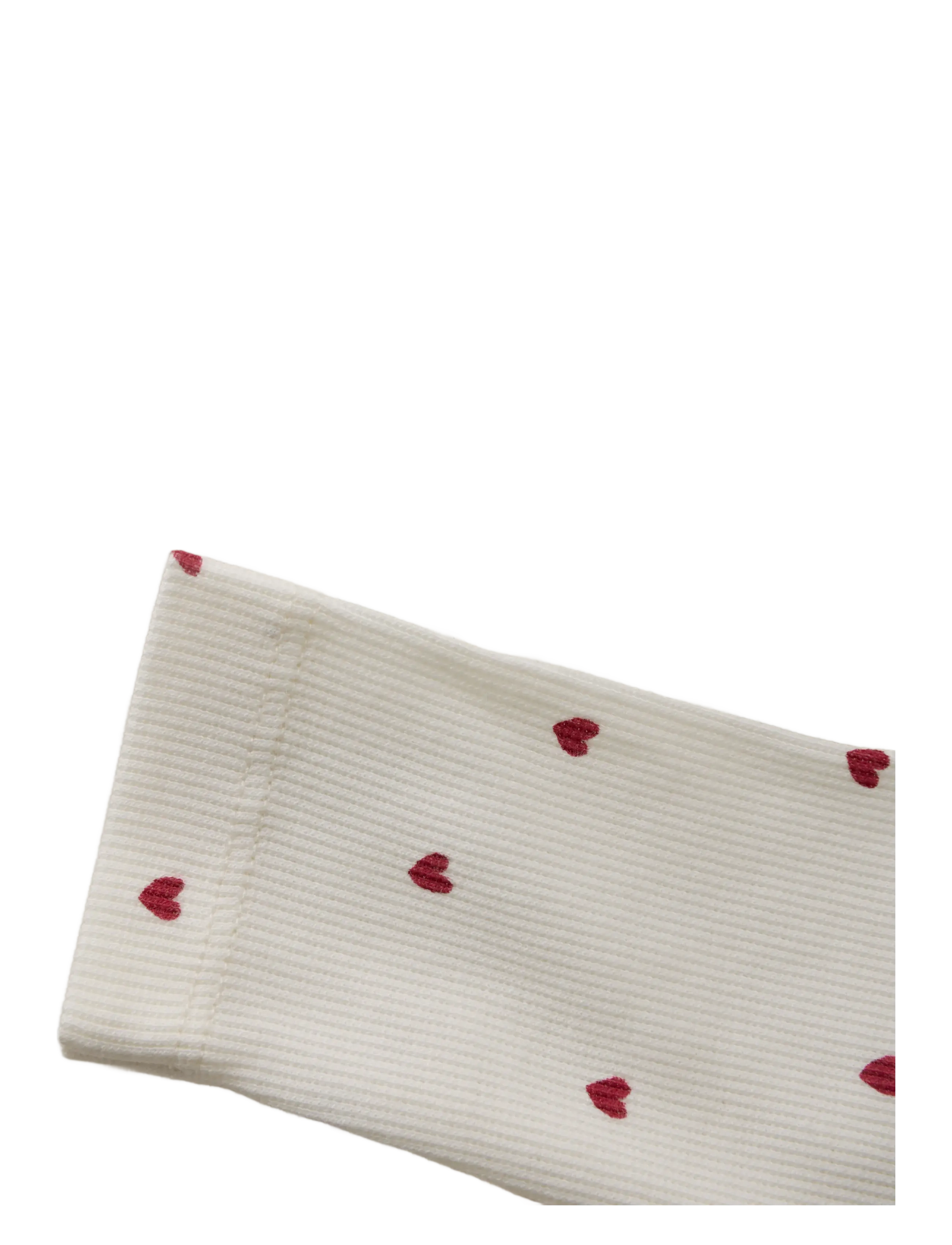 Minymo - Leggings AOP Rib - eggnog - 2