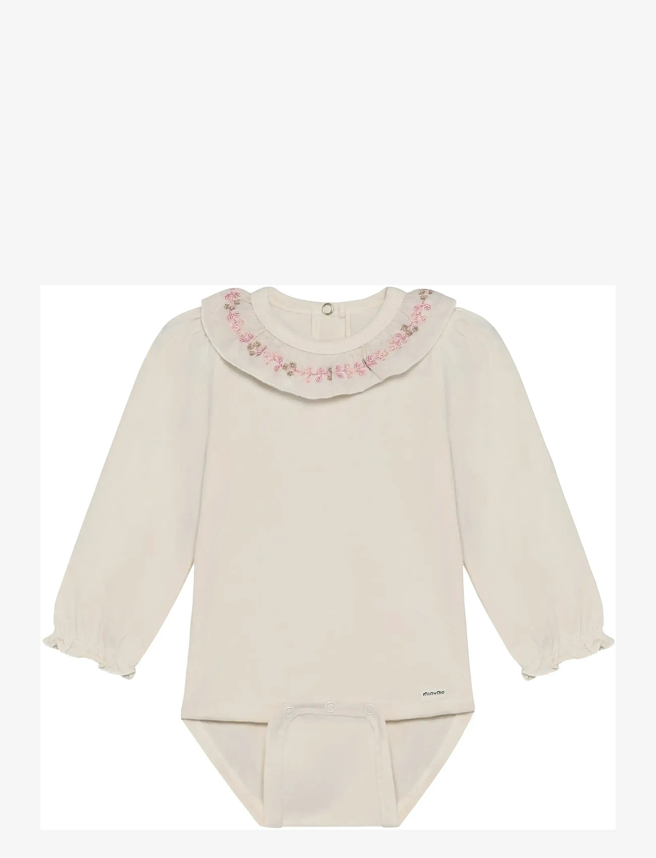 Minymo - Body LS - långärmade bodysuits - white swan - 0