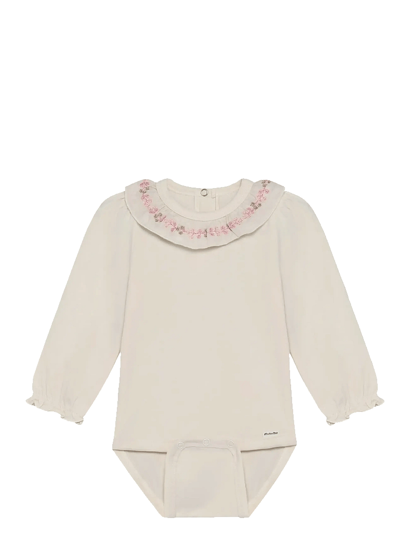Minymo - Body LS - långärmade bodysuits - white swan - 0