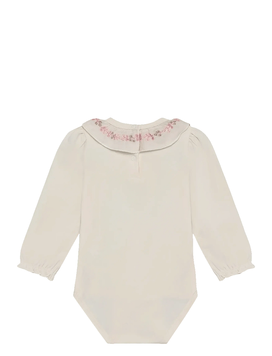 Minymo - Body LS - langærmede heldragter - white swan - 1